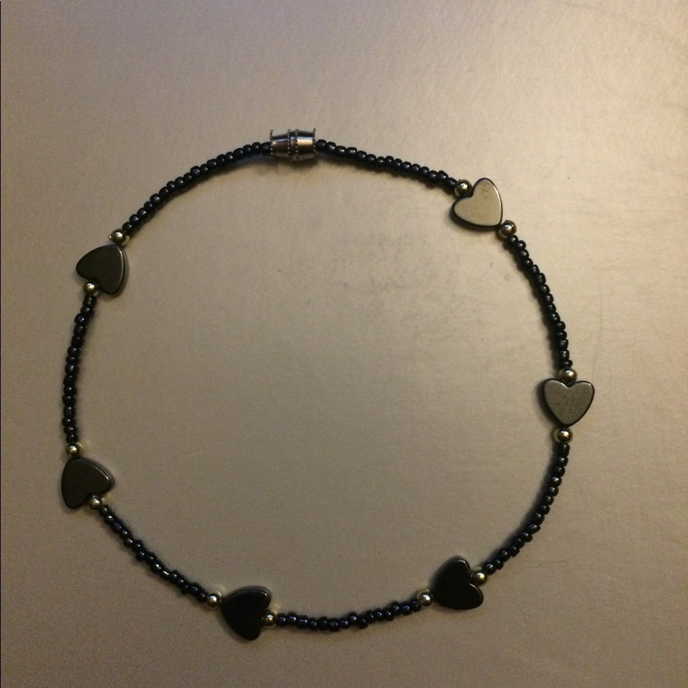 Heart beaded ankle bracelet